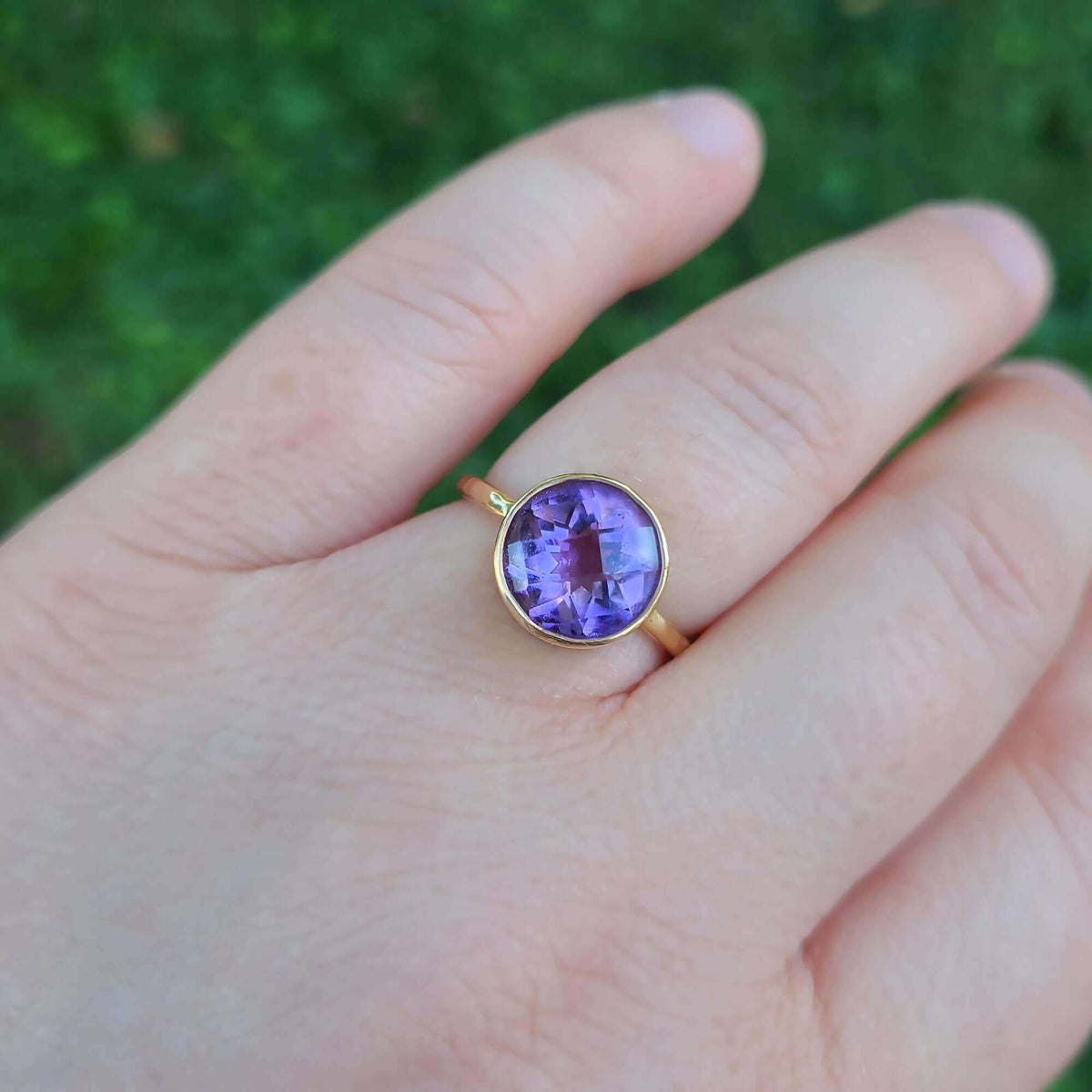 Sincerely Ginger Jewelry 14K Jumbo Amethyst Candy Ring