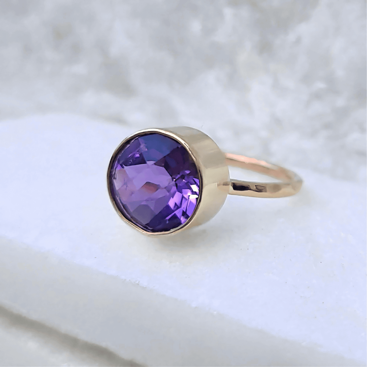 Sincerely Ginger Jewelry 14K Jumbo Amethyst Candy Ring