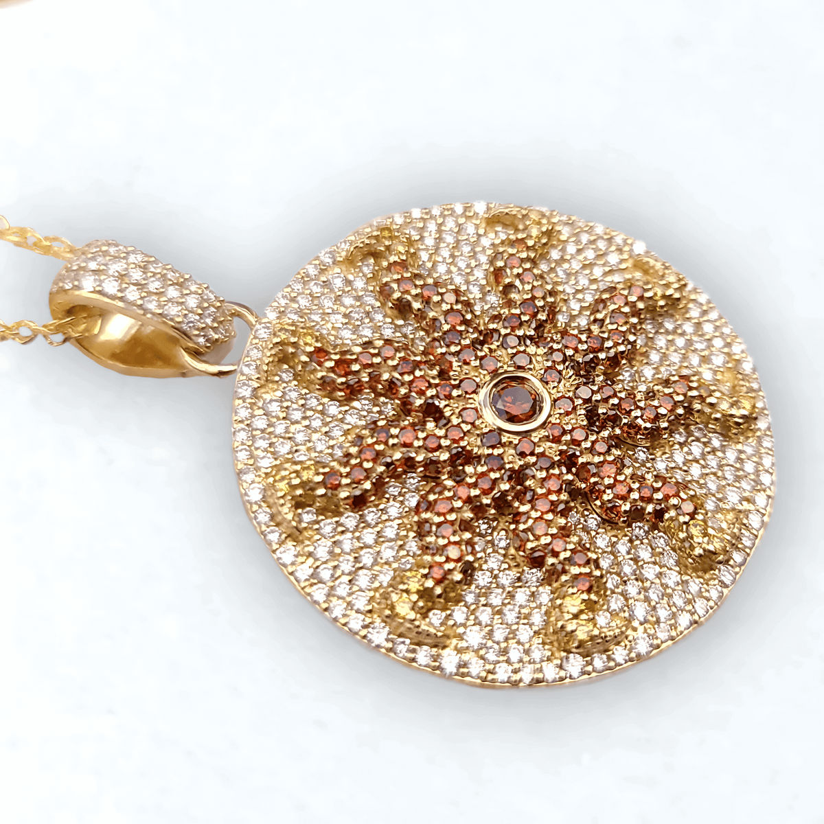 Sincerely Ginger Jewelry 14K Dancing Diamond Sun Necklace
