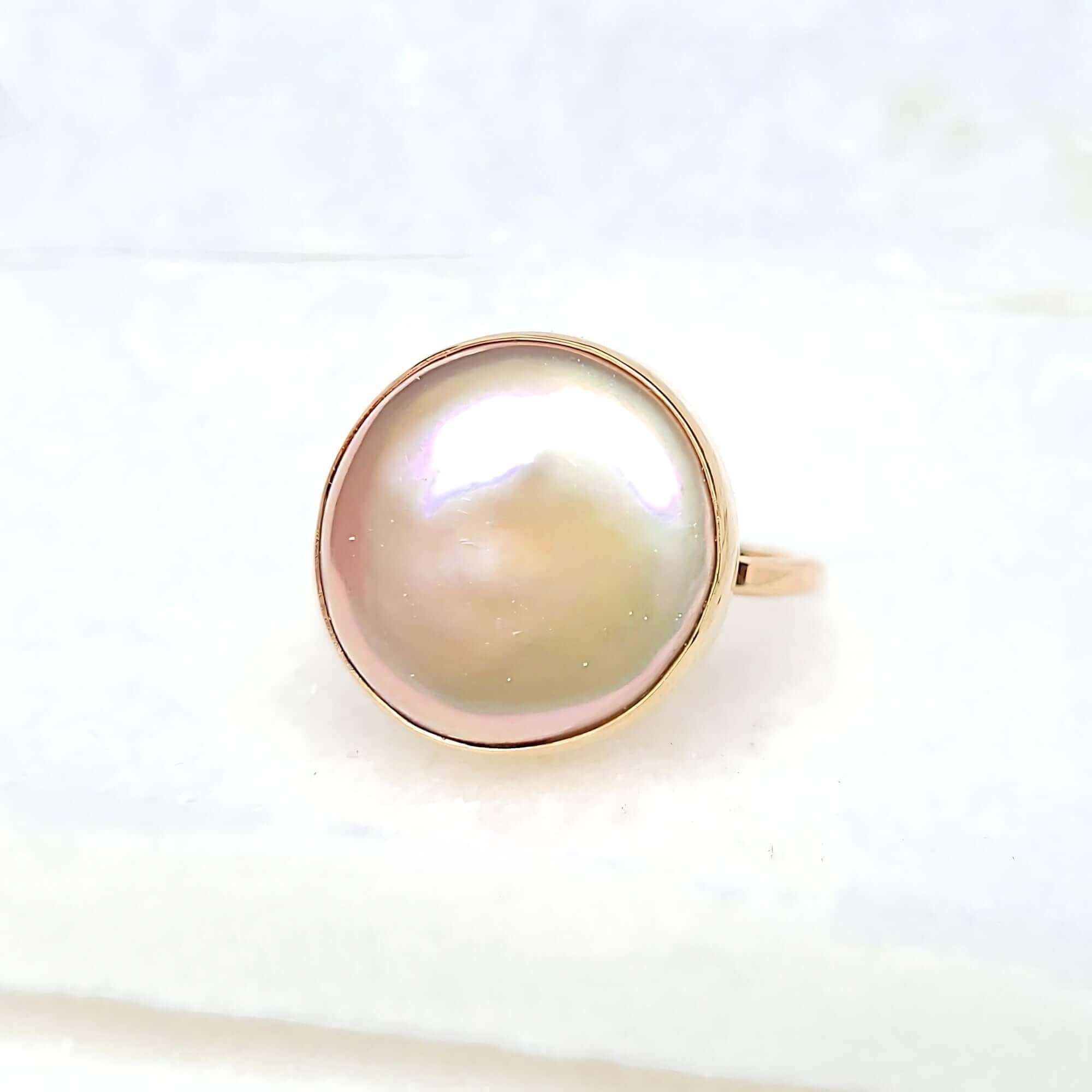Button pearl ring discount