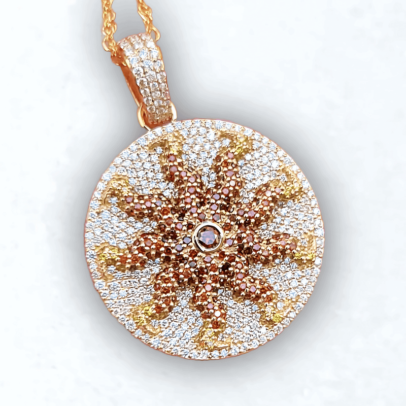 Sincerely Ginger Jewelry 14K Dancing Diamond Sun Necklace