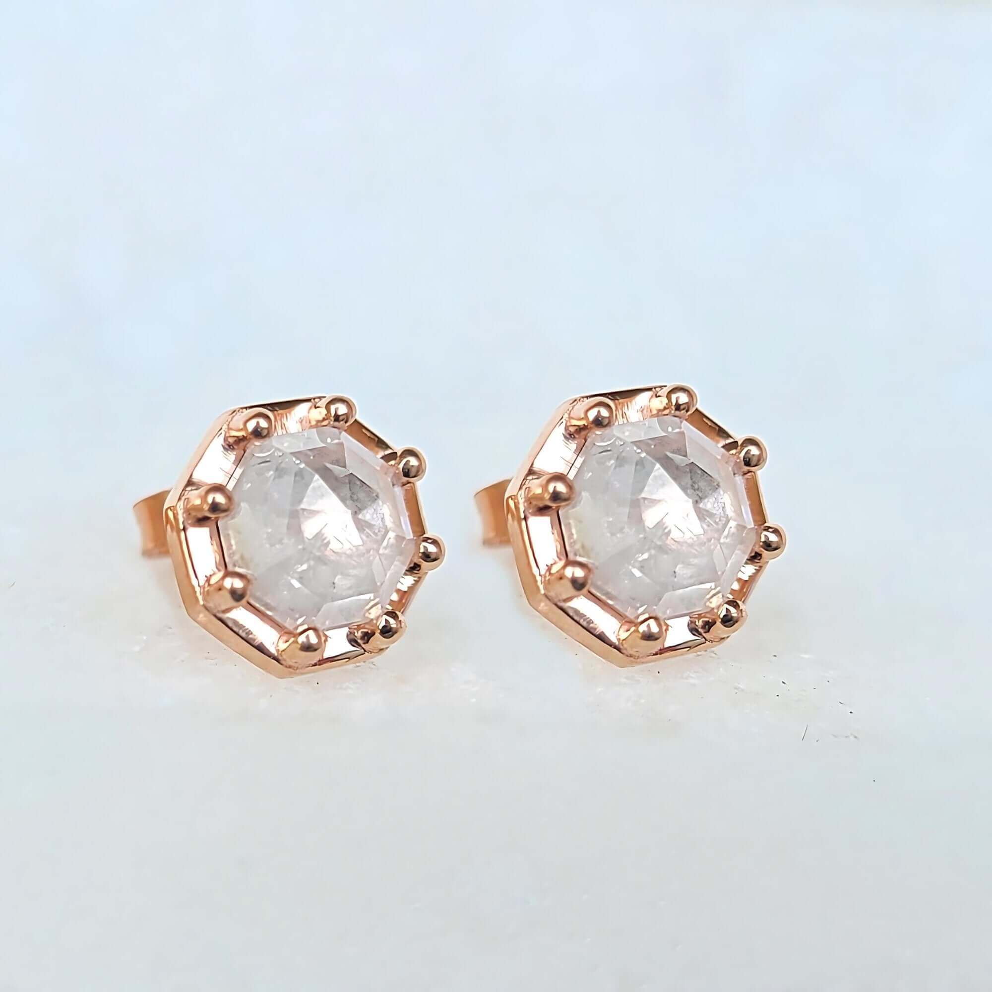 Rose cut earrings hotsell